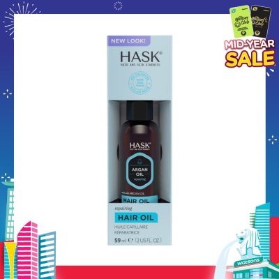 HASK Argan Oil Repairing Hair Oil (To Strengthens + Restores) 59ml