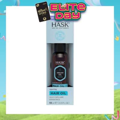 HASK - Argan Oil Repairing Hair Oil (To Strengthens + Restores) 59ml