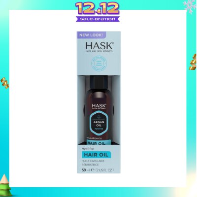 HASK Argan Oil Repairing Hair Oil (To Strengthens + Restores) 59ml