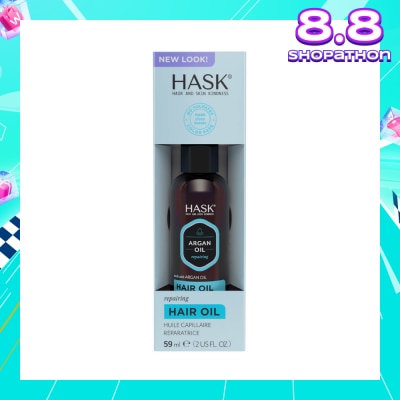 HASK Argan Oil Repairing Hair Oil (To Strengthens + Restores) 59ml