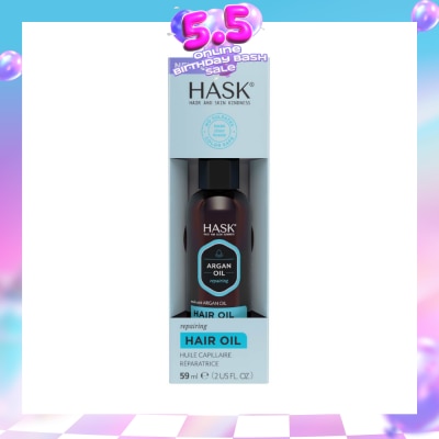 HASK - Argan Oil Repairing Hair Oil (To Strengthens + Restores) 59ml