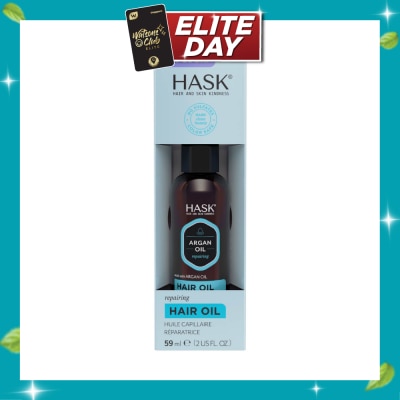 HASK Argan Oil Repairing Hair Oil (To Strengthens + Restores) 59ml image