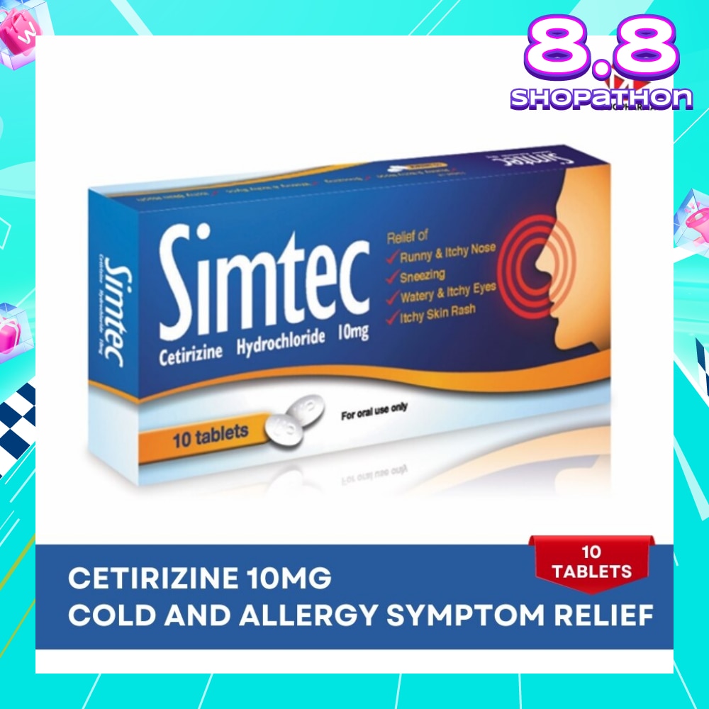 Cetirizine 10Mg (Relief Cold And Allergy Symptoms) Tablet 10s