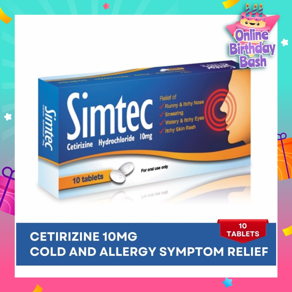 Cetirizine 10Mg (Relief Cold And Allergy Symptoms) Tablet 10s