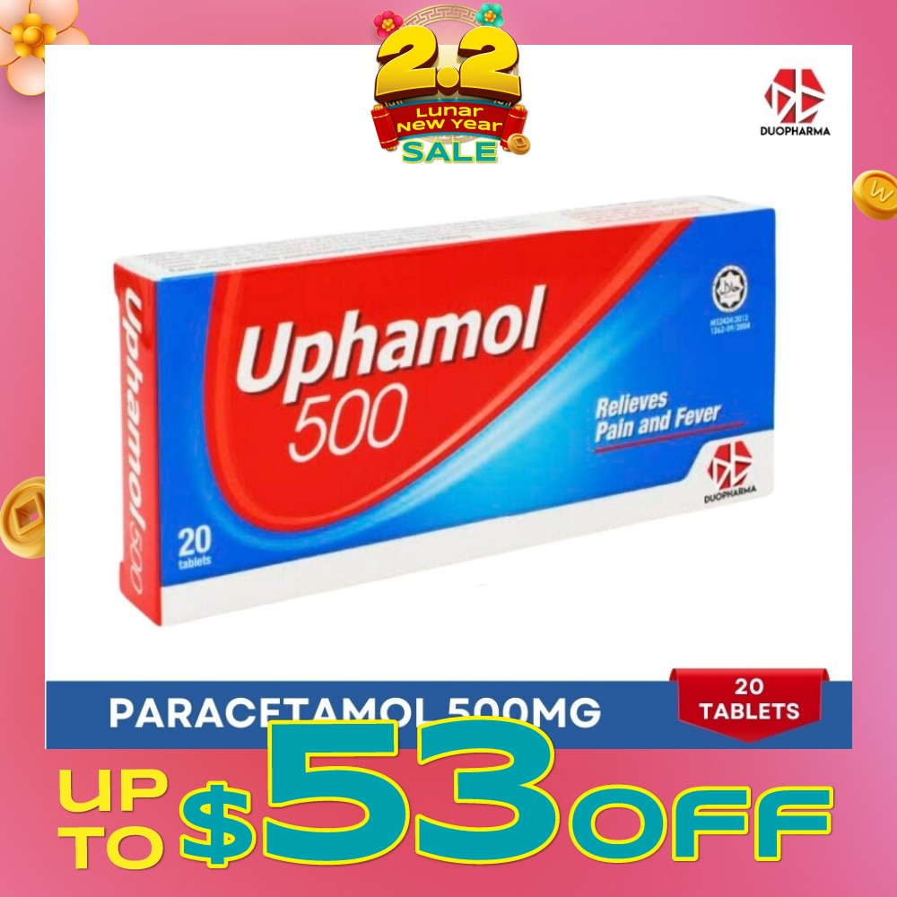 Paracetamol 500Mg (Relief Pain And Reduces High Temperature And Fever) Tablet 20s