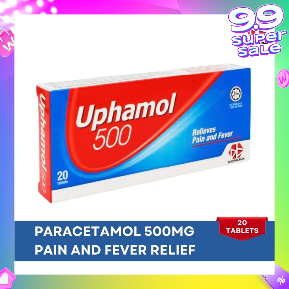 Paracetamol 500Mg (Relief Pain And Reduces High Temperature And Fever) Tablet 20s