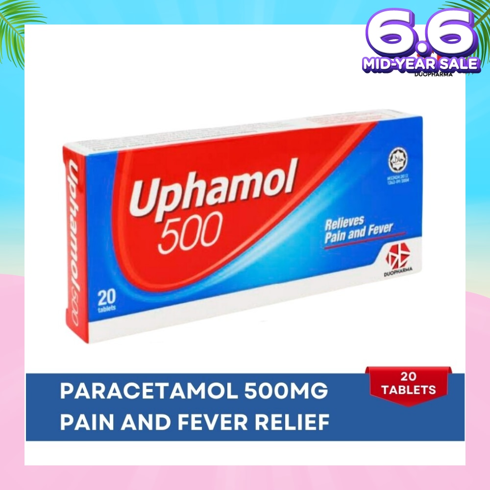 Paracetamol 500Mg (Relief Pain And Reduces High Temperature And Fever) Tablet 20s