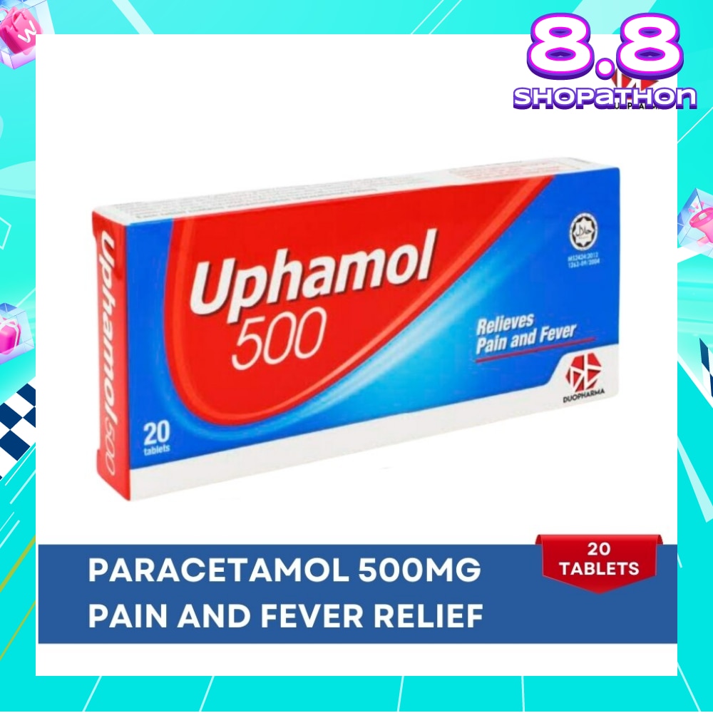 Paracetamol 500Mg (Relief Pain And Reduces High Temperature And Fever) Tablet 20s