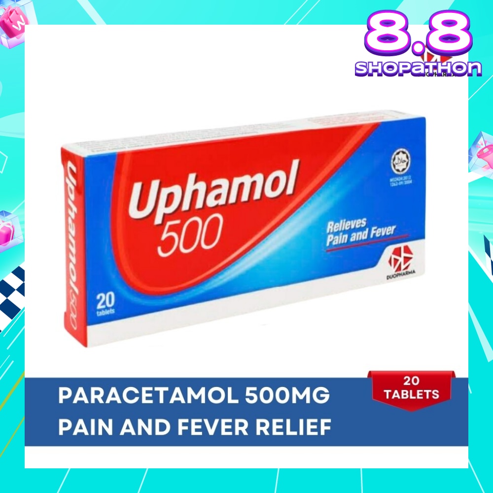 Paracetamol 500Mg (Relief Pain And Reduces High Temperature And Fever) Tablet 20s