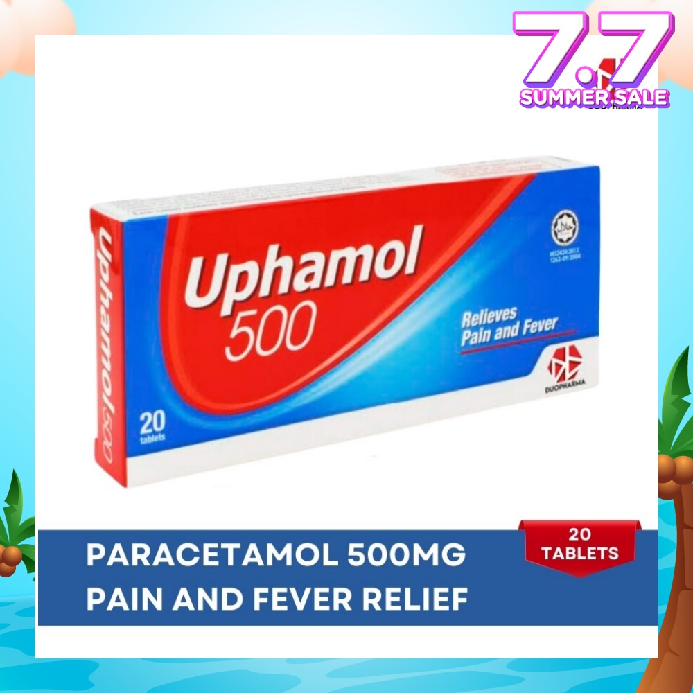 Paracetamol 500Mg (Relief Pain And Reduces High Temperature And Fever) Tablet 20s