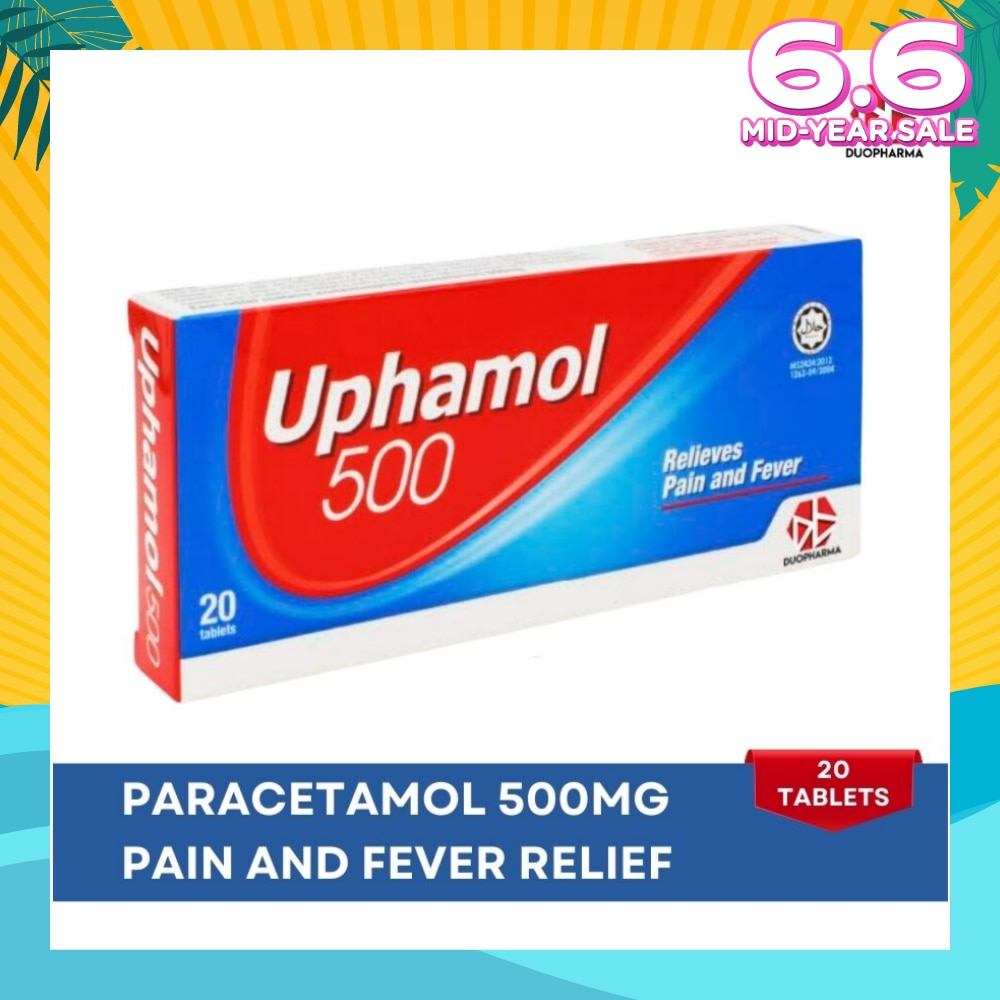 Paracetamol 500Mg (Relief Pain And Reduces High Temperature And Fever) Tablet 20s