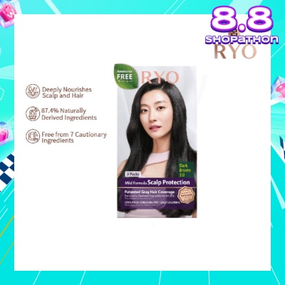 RYO Mild Formula Gray Hairdye Cream 3.0 Dark Brown 1s