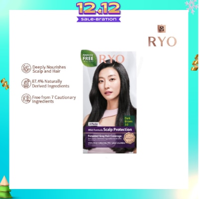RYO Mild Formula Gray Hairdye Cream 3.0 Dark Brown 1s