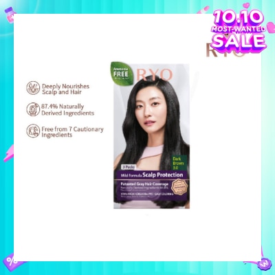 RYO Mild Formula Gray Hairdye Cream 3.0 Dark Brown 1s
