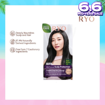 RYO Mild Formula Gray Hairdye Cream 3.0 Dark Brown 1s