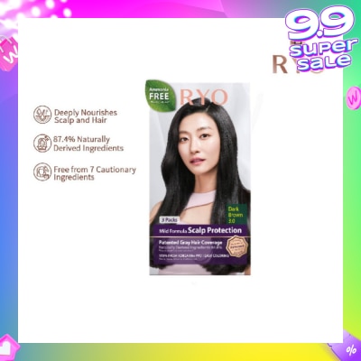 RYO Mild Formula Gray Hairdye Cream 3.0 Dark Brown 1s