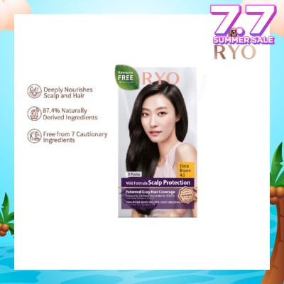 RYO Mild Formula Gray Hairdye Cream 4.0 Deep Brown 1s