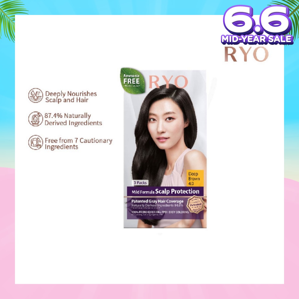 Mild Formula Gray Hairdye Cream 4.0 Deep Brown 1s