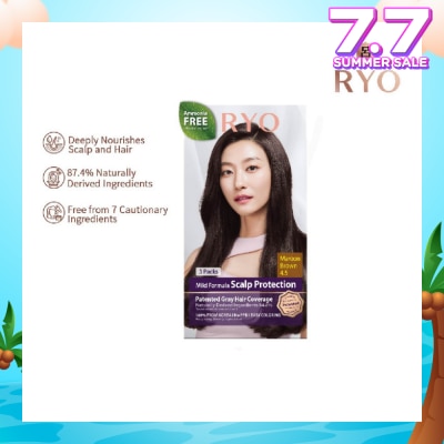 RYO Mild Formula Gray Hairdye Cream 4.5 Maroon Brown 1s