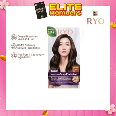 RYO Mild Formula Gray Hairdye Cream 5.0 Natural Brown 1s