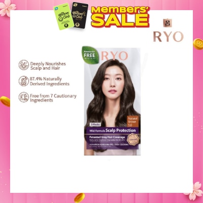 RYO Mild Formula Gray Hairdye Cream 5.0 Natural Brown 1s