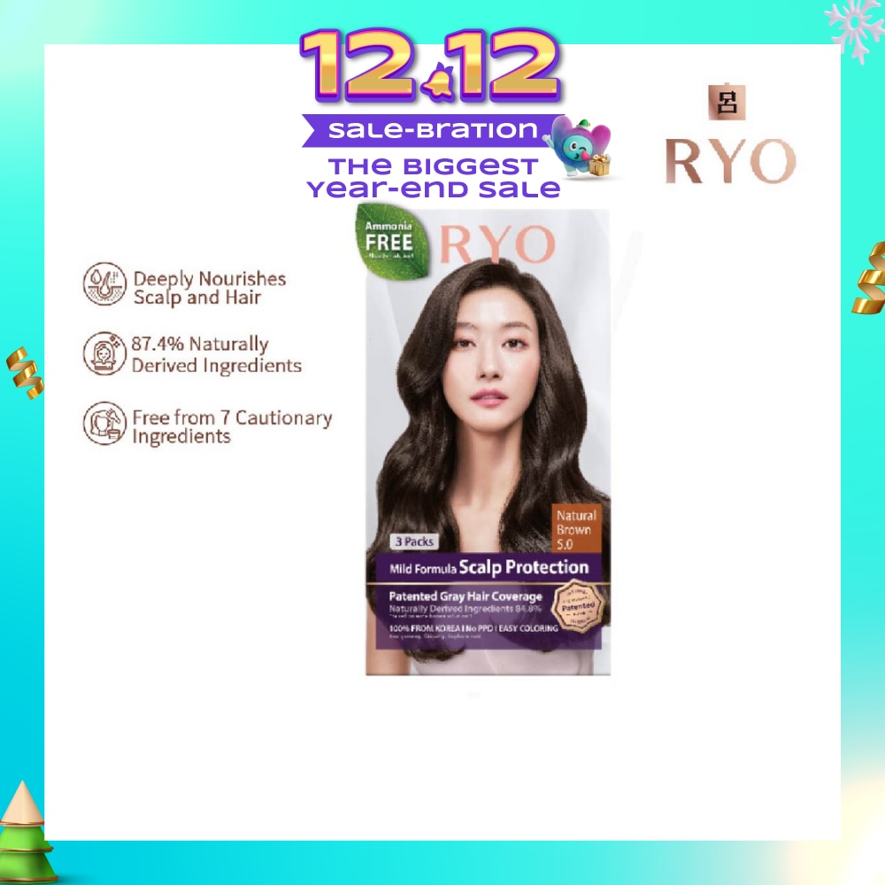 Mild Formula Gray Hairdye Cream 5.0 Natural Brown 1s