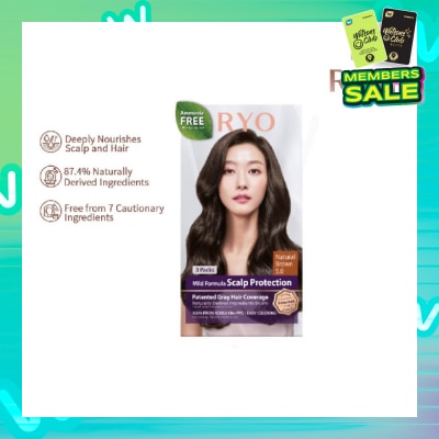 RYO Mild Formula Gray Hairdye Cream 5.0 Natural Brown 1s