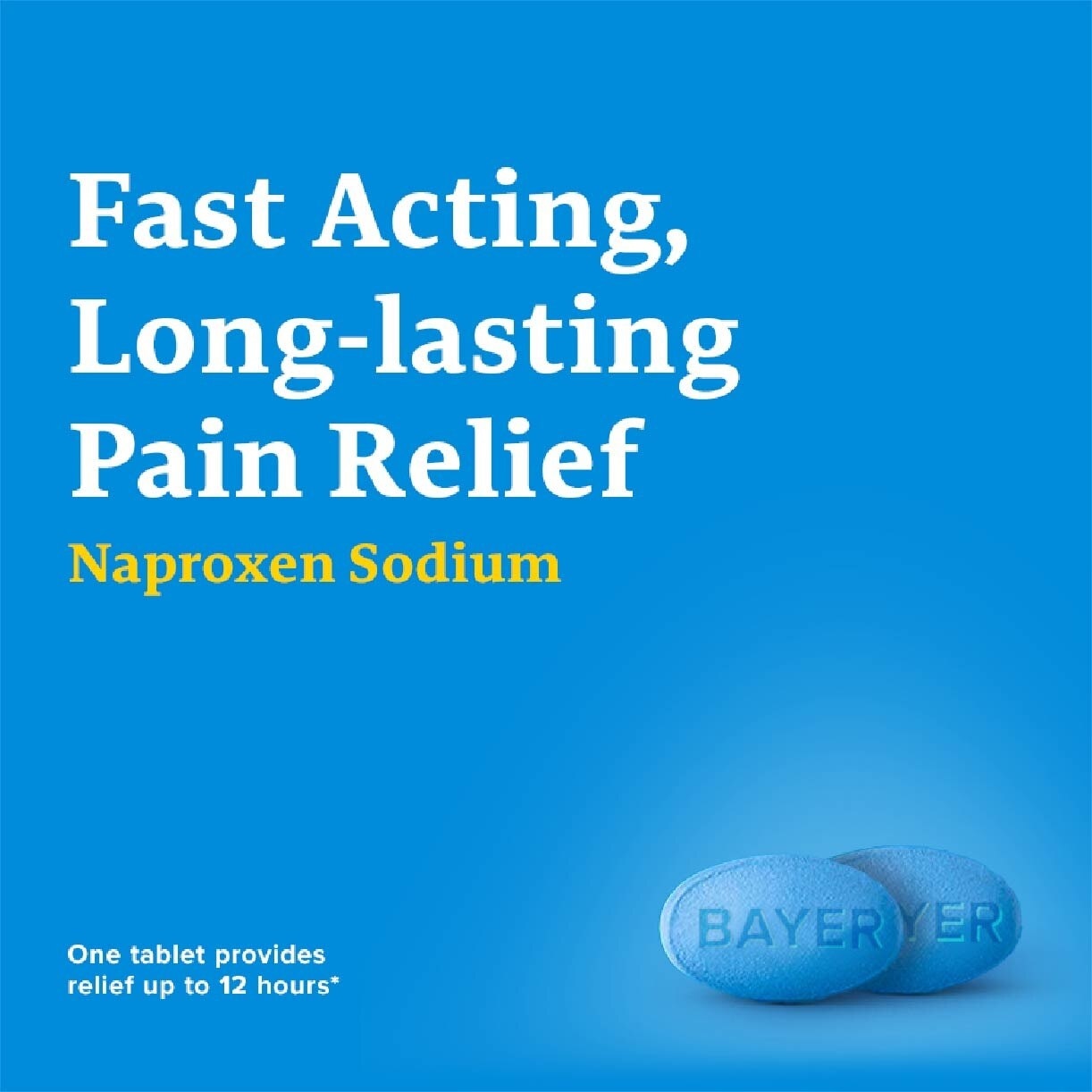 Naproxen Sodium 220mg All Day Pain Relief Lasts Up to 12 Hours (Relief Joint & Muscle Pain) 12s