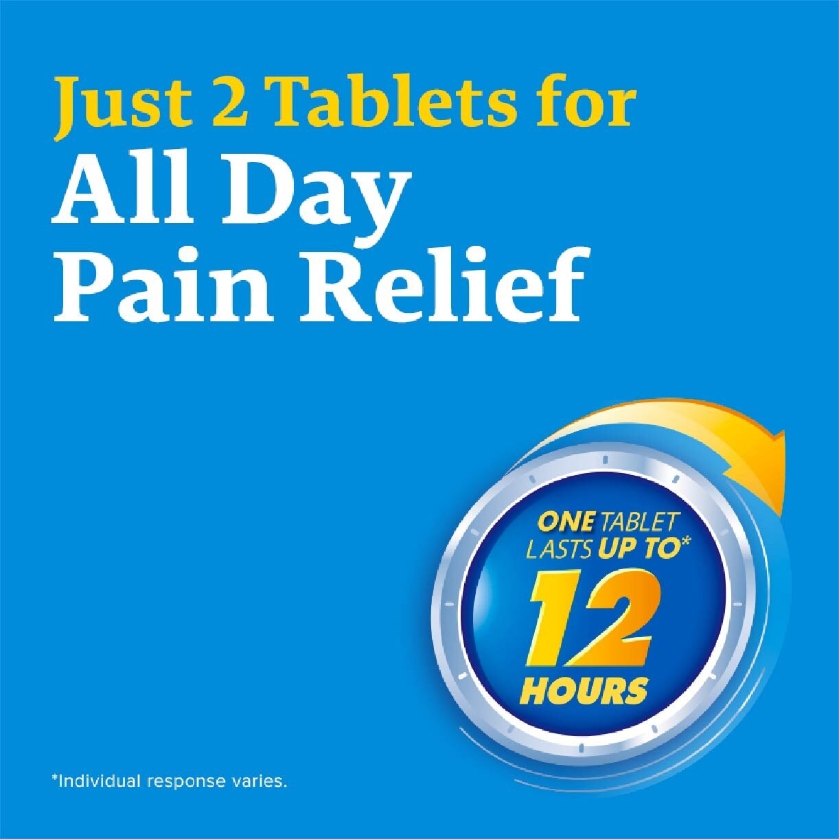 Naproxen Sodium 220mg All Day Pain Relief Lasts Up to 12 Hours (Relief Joint & Muscle Pain) 12s