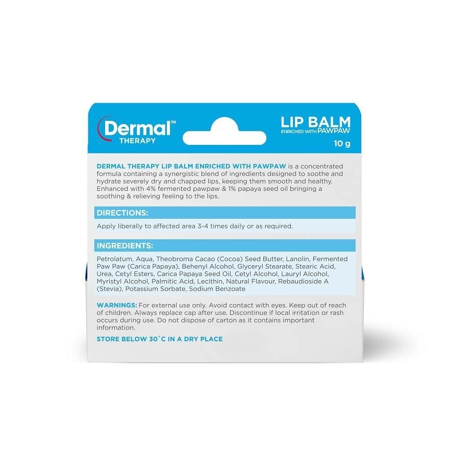 Lip Balm Paw Paw (Hydrate + Soften Severely Dry + Chapped Lips) 10g