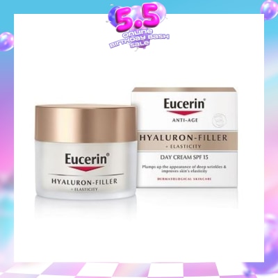 EUCERIN - Hyaluron - Filler + Elasticity Day Cream SPF15 (Anti-Age + Improves Skin Elasticity) 50ml