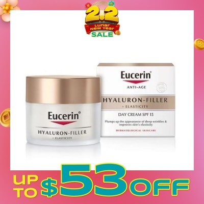 EUCERIN Hyaluron - Filler + Elasticity Day Cream SPF15 (Anti-Age + Improves Skin Elasticity) 50ml