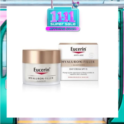 EUCERIN Hyaluron Filler + Elasticity Day Cream SPF15 (Anti Age + Improves Skin Elasticity) 50ml image