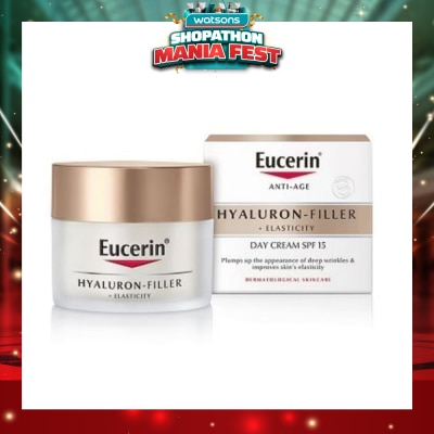 EUCERIN - Hyaluron - Filler + Elasticity Day Cream SPF15 (Anti-Age + Improves Skin Elasticity) 50ml