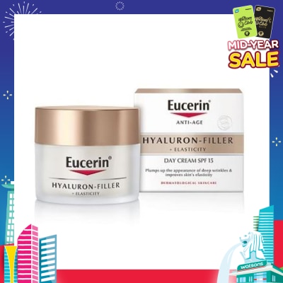 EUCERIN Hyaluron - Filler + Elasticity Day Cream SPF15 (Anti-Age + Improves Skin Elasticity) 50ml