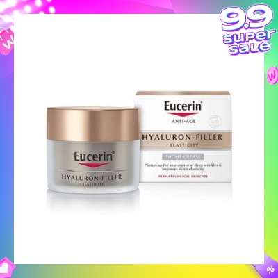 EUCERIN Hyaluron - Filler + Elasticity Night Cream (Anti-Age + Improves Skin Elasticity) 50ml