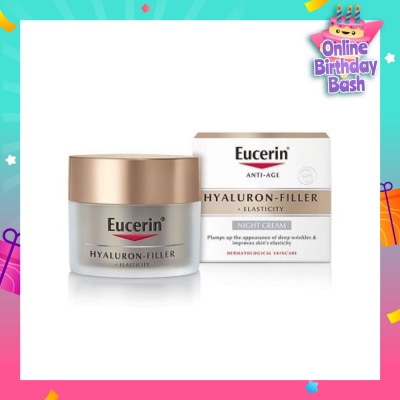 EUCERIN Hyaluron - Filler + Elasticity Night Cream (Anti-Age + Improves Skin Elasticity) 50ml
