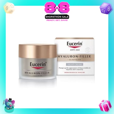 EUCERIN - Hyaluron - Filler + Elasticity Night Cream (Anti-Age + Improves Skin Elasticity) 50ml