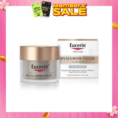 EUCERIN Hyaluron - Filler + Elasticity Night Cream (Anti-Age + Improves Skin Elasticity) 50ml