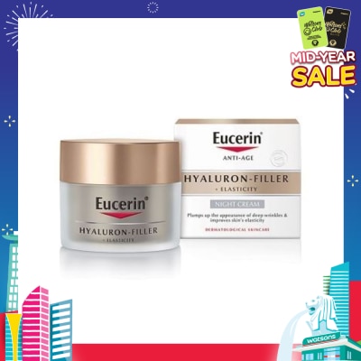 EUCERIN Hyaluron - Filler + Elasticity Night Cream (Anti-Age + Improves Skin Elasticity) 50ml