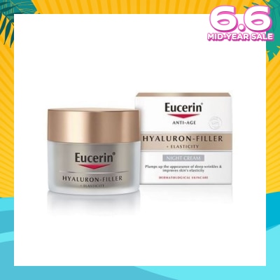 EUCERIN Hyaluron - Filler + Elasticity Night Cream (Anti-Age + Improves Skin Elasticity) 50ml