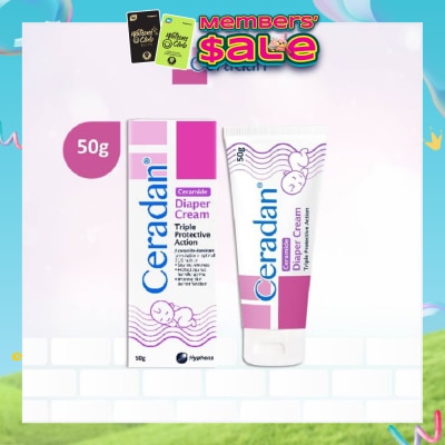 CERADAN - Diaper Cream (Protect & Prevent Diaper Rash + With Zinc Oxide, Octenidine & 3:1:1 Ceramide) 50g