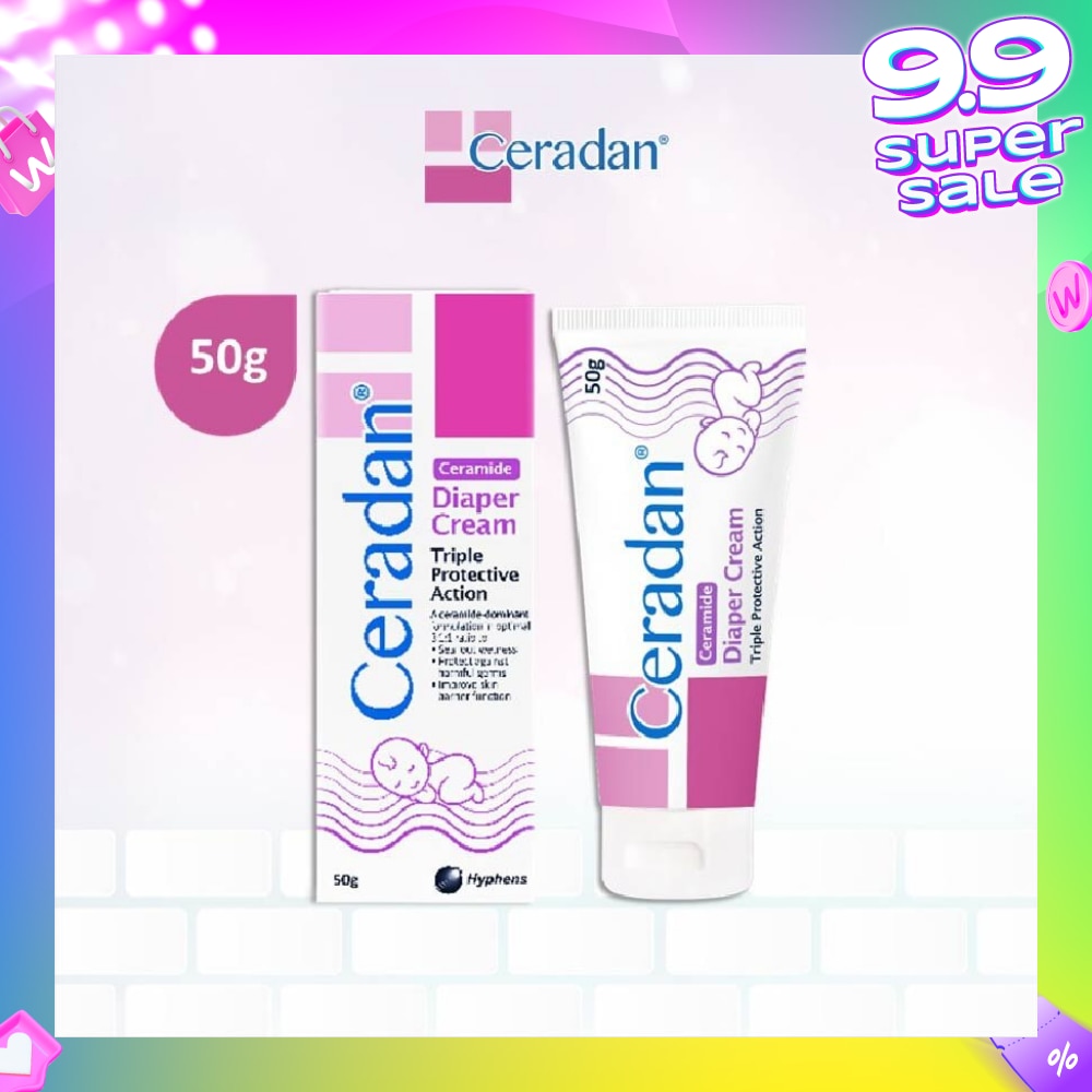 Diaper Cream (Protect & Prevent Diaper Rash + With Zinc Oxide, Octenidine & 3:1:1 Ceramide) 50g