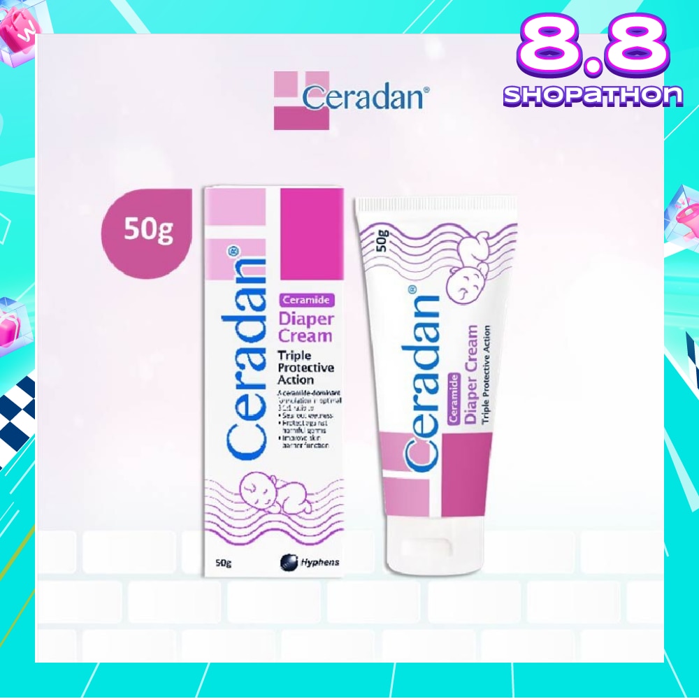 Diaper Cream (Protect & Prevent Diaper Rash + With Zinc Oxide, Octenidine & 3:1:1 Ceramide) 50g