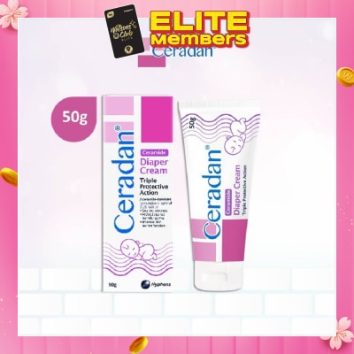 CERADAN Diaper Cream (Protect & Prevent Diaper Rash + With Zinc Oxide, Octenidine & 3:1:1 Ceramide) 50g