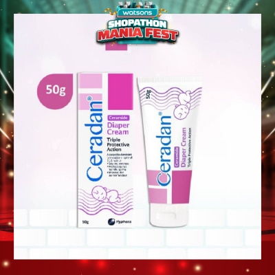CERADAN - Diaper Cream (Protect & Prevent Diaper Rash + With Zinc Oxide, Octenidine & 3:1:1 Ceramide) 50g