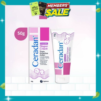 CERADAN Diaper Cream (Protect & Prevent Diaper Rash + With Zinc Oxide, Octenidine & 3:1:1 Ceramide) 50g image