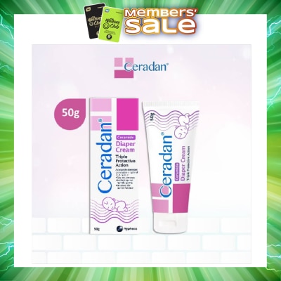 CERADAN - Diaper Cream (Protect & Prevent Diaper Rash + With Zinc Oxide, Octenidine & 3:1:1 Ceramide) 50g