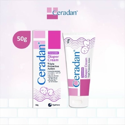 CERADAN Diaper Cream (Protect & Prevent Diaper Rash + With Zinc Oxide, Octenidine & 3:1:1 Ceramide) 50g