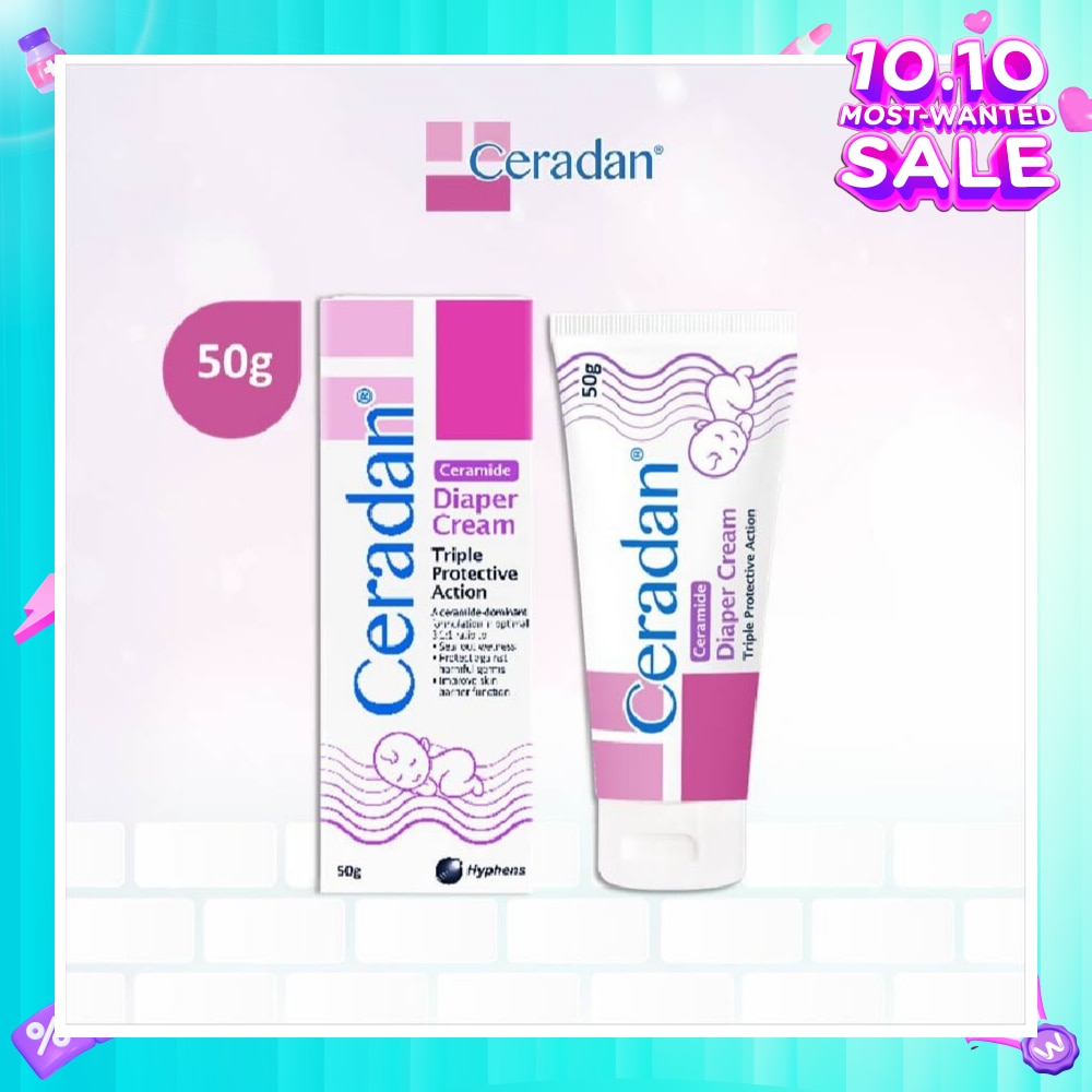 Diaper Cream (Protect & Prevent Diaper Rash + With Zinc Oxide, Octenidine & 3:1:1 Ceramide) 50g